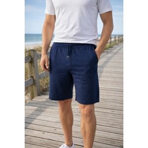 Peter Millar Mens Navy Blue Jersey Knit‎ Pull On Drawstring Shorts XL